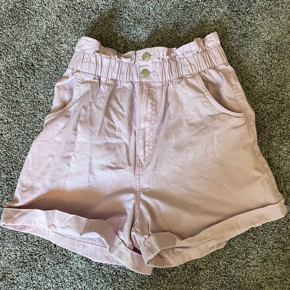 Light Pink High Wasted Shorts